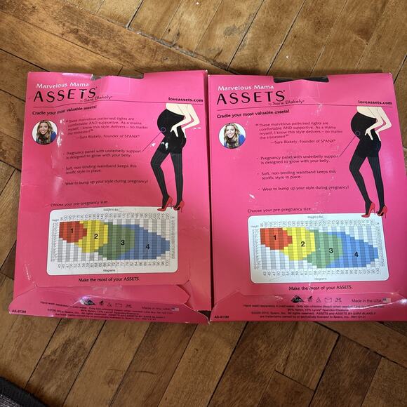 2 NEW Marvelous Mama Assets BY Sara Blakely SPANX Maternity Tights Black Size 4 - Picture 2 of 4